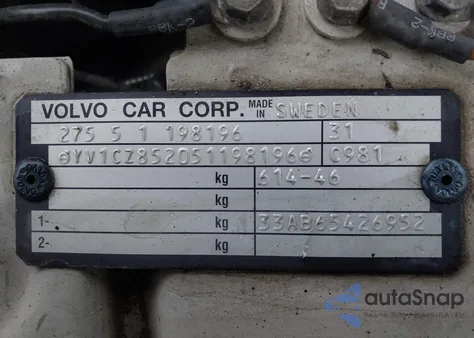 2005 Volvo Xc90 T6 из США, поврежденный, VIN YV1CZ852051198196